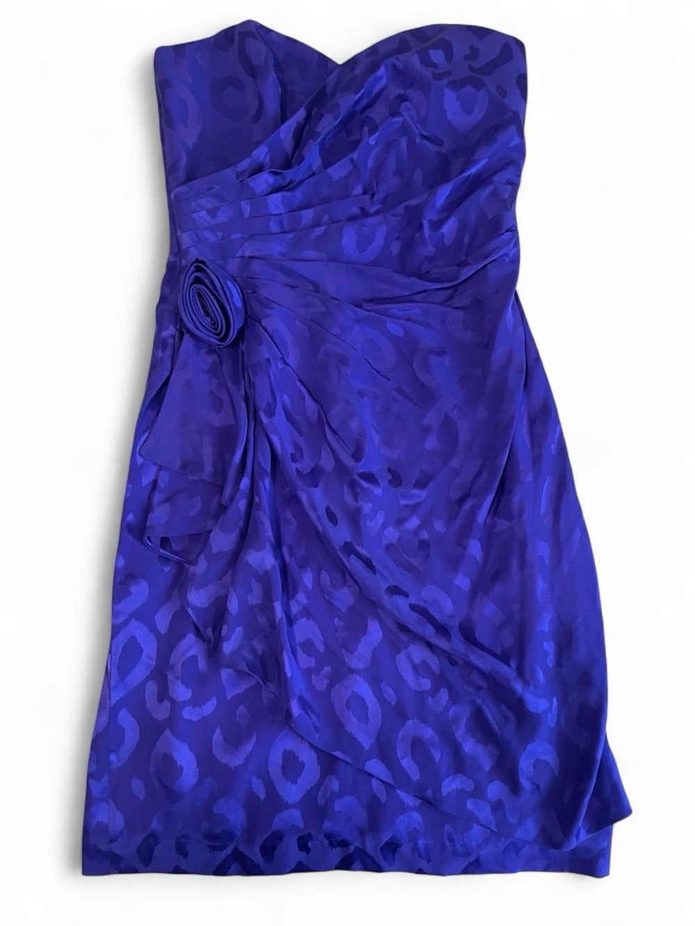 A.J. Bari Vintage Strapless Silk Dress